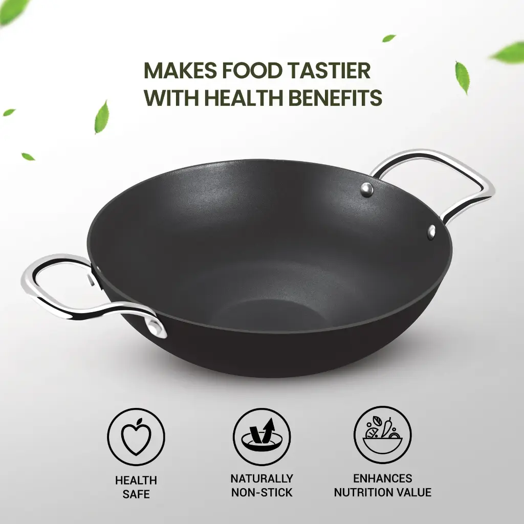 Kadai with Lid MILTON Tri Ply - 1.6 l