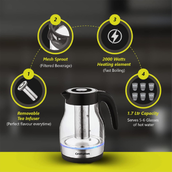 Kettle CROMPTON Deluxehot - 1.7 l