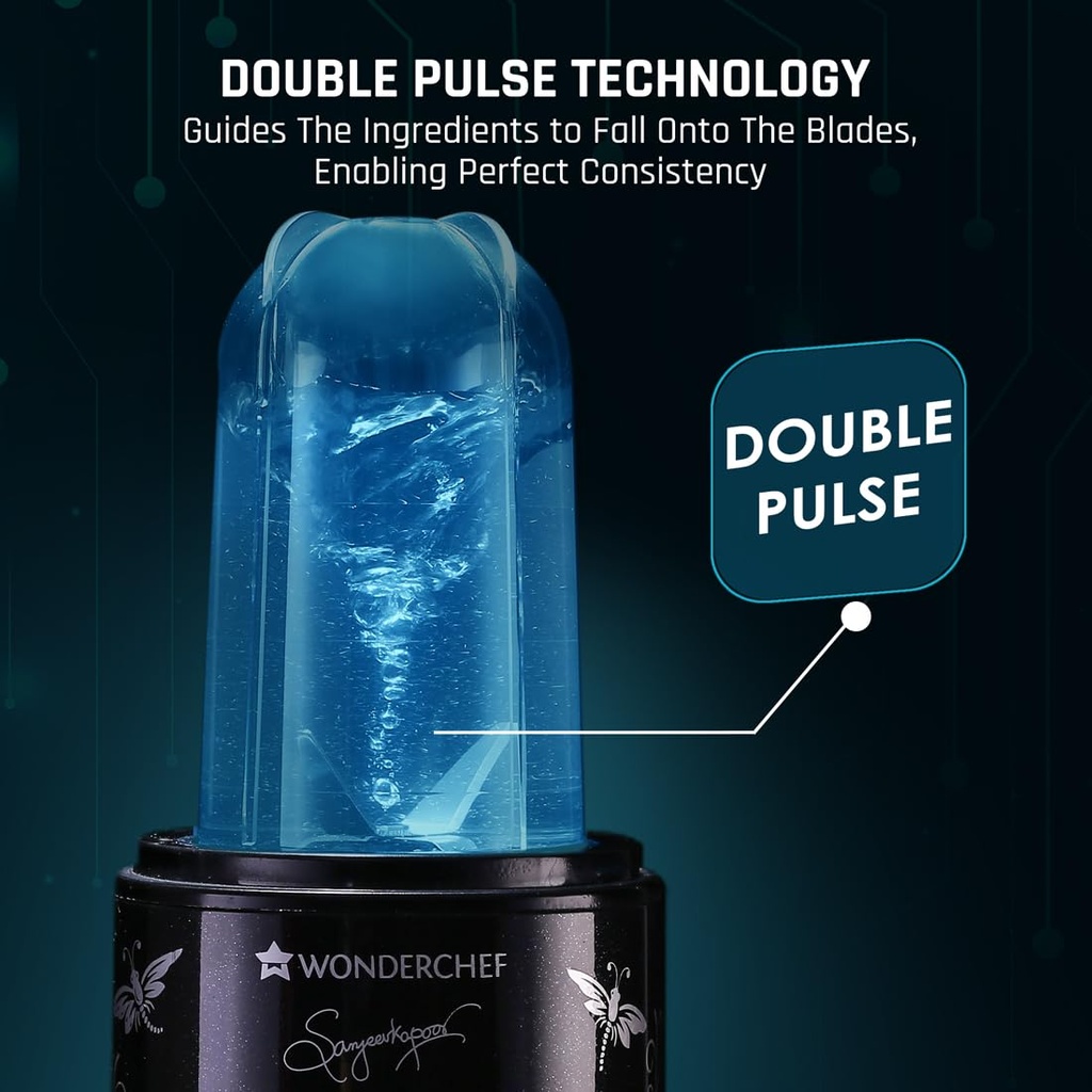 Blender Nutri-blend Smart 3 Jar WONDERCHEF 500 W - Black