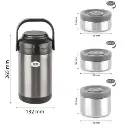 Lunch Box CELLO Fredo 3 with Pouch - Black