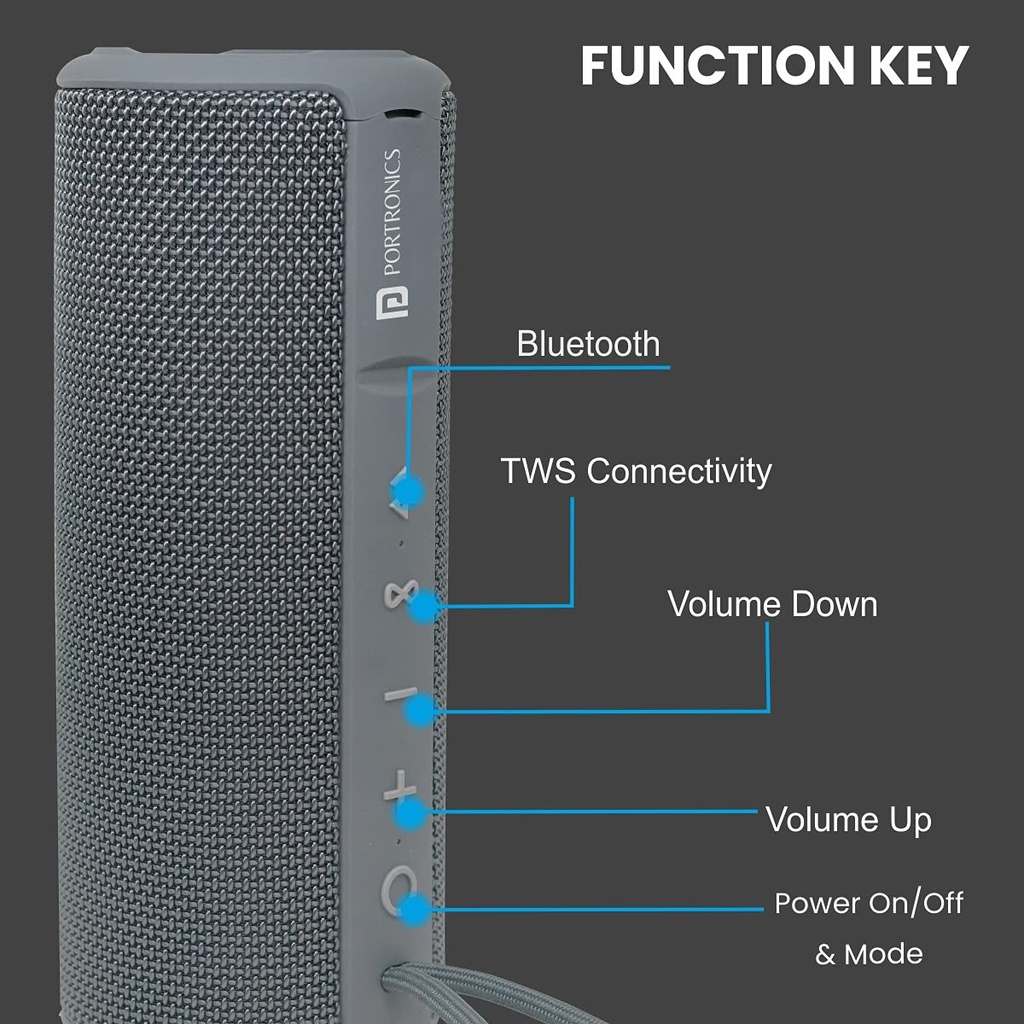 Bluetooth Speaker PORTRONICS Breeze Plus - 20 W 