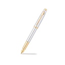 Pen SHEAFFER 100 Fountain Bright Chrome - Gold Tone Trim
