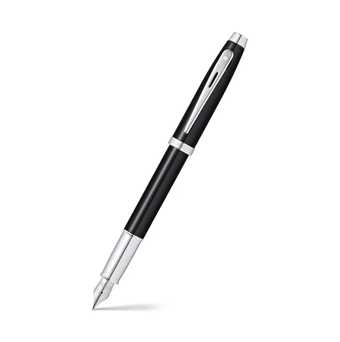 Pen SHEAFFER 100 Fountain Glossy Black - Chrome Trim