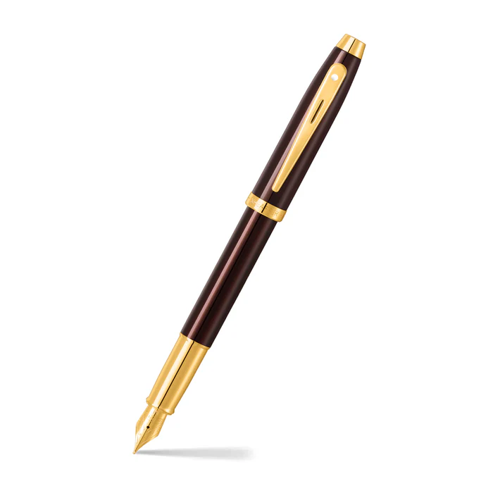 Pen SHEAFFER 100 Fountain Coffee brown lacquer - Gold Trim