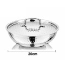 Deep Kadhai NIRLON Tri-Ply Hammerd DKD22 - 220 mm