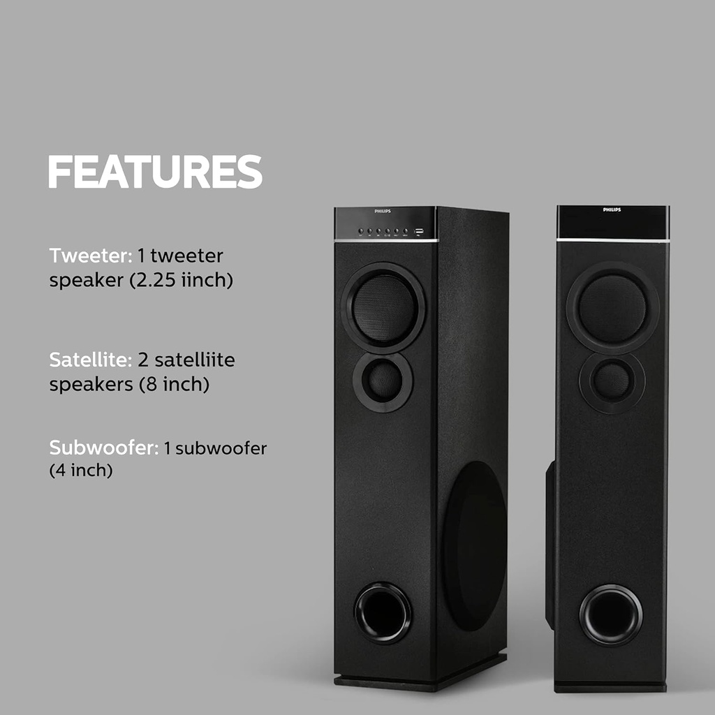 Tower Speakers PHILIPS SPA9080 - 80 W