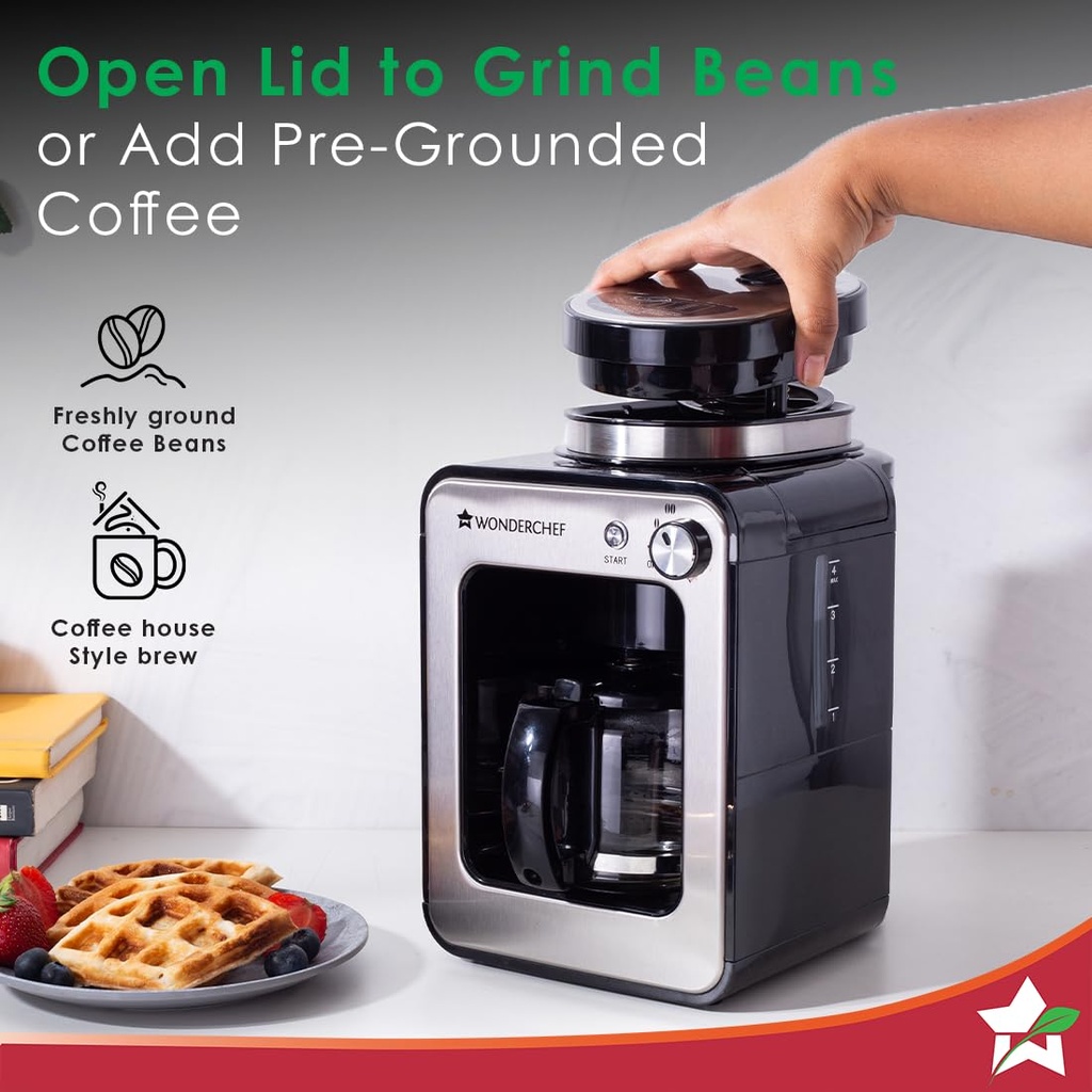Coffee Maker WONDERCHEF Regalia Bean to Cup Brew Coffee Maker with Grinder 
