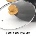 Deep Kadai with Glass Lid CELLO Castello - 24cm