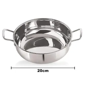 Deep Kadhai NIRLON Tri-Ply DKD18  - 180 mm