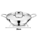 Deep Kadhai NIRLON Tri-Ply Hammerd DKD22 - 220 mm