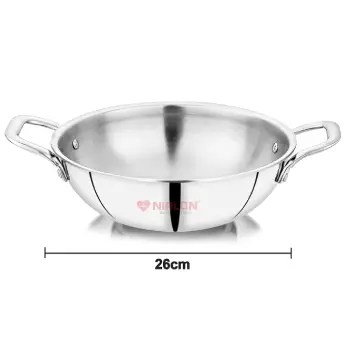 Deep Kadhai NIRLON Tri-Ply DKD22 - 220 mm 