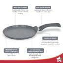 Dosa Tawa 24 cm WONDERCHEF Granite Non-stick Pans
