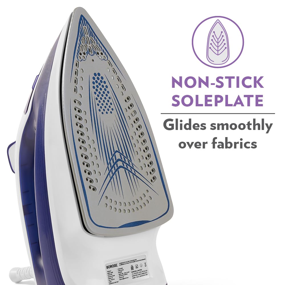 Steam Iron BOROSIL Purple Glide - 1600 W