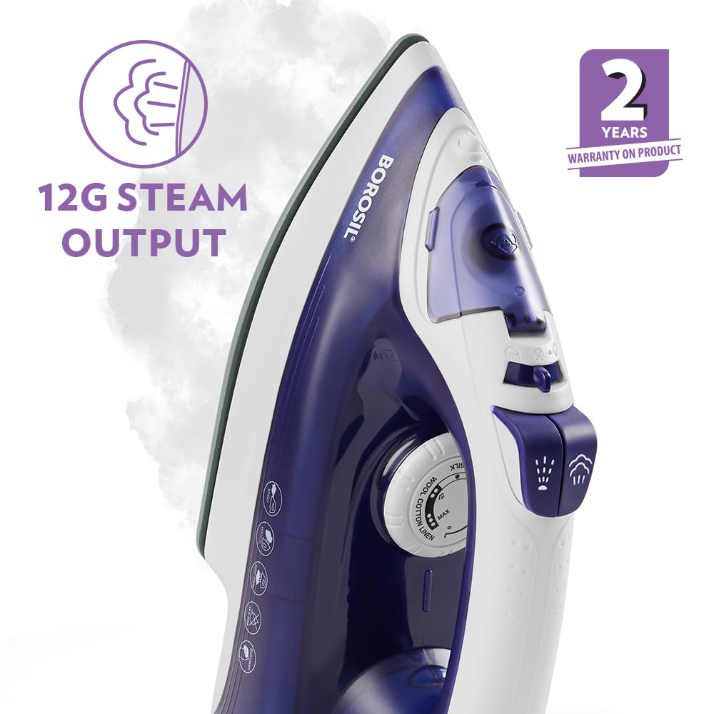 Steam Iron BOROSIL Purple Glide - 1600 W