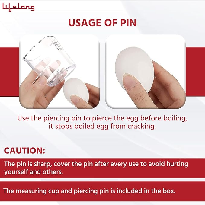 Egg Boiler LIFELONG Automatic Turn Off - 360 W