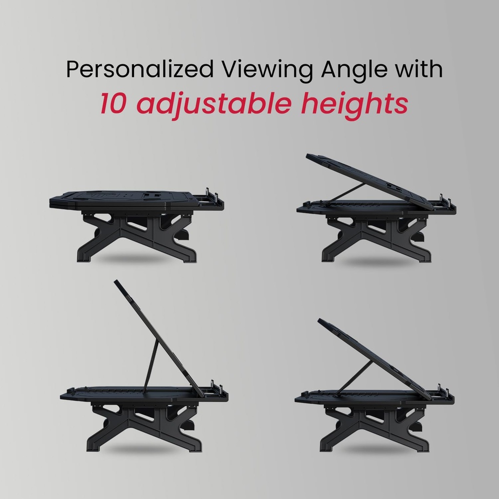  Foldable Laptop Stand PORTRONICS My Buddy Hexa 33 - 17 ”