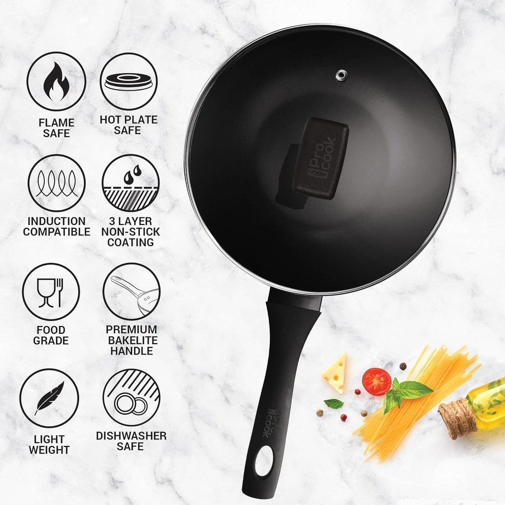 Fry Pan with Lid MILTON Black Pearl - 1.4 l