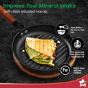 Grill Pan 24 cm WARRANTY Ferro Light Weight Cast-Iron