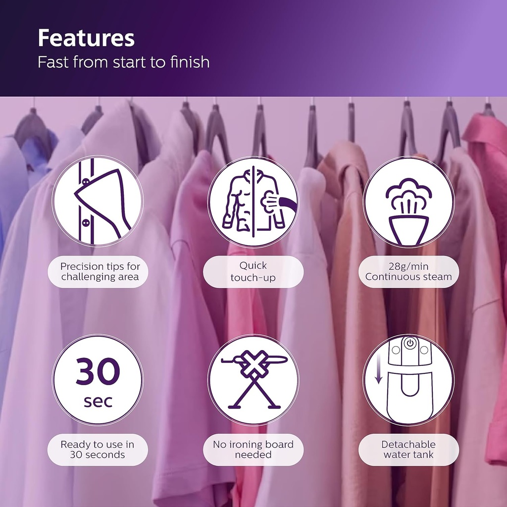 Garment Steamer PHILIPS STH5010/70 - 1400 W