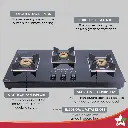 Hobtops WONDERCHEF Octavia Glass Hob Top - 3 Burner