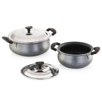Handi with Lid NIRLON Blackpearl - Set of 2