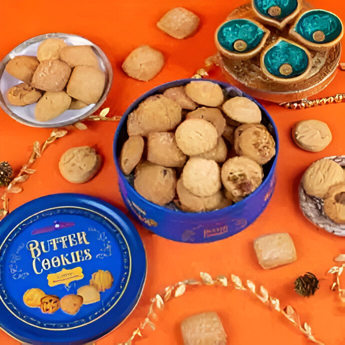 Customized Cookie Tin COOKIE MAN Danish Butter Cookies