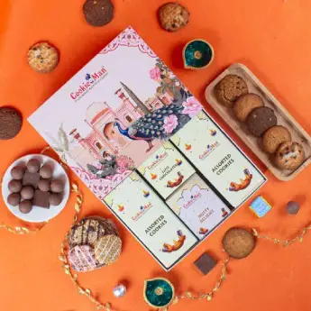 Customized Gift Tin COOKIE MAN Peacock Box