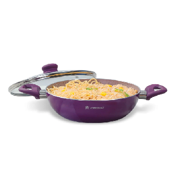 Kadhai with Lid WONDERCHEF Royal Velvet - 24 cm