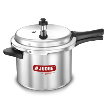 Basic Pressure Cooker JUDGE BY PRESTIGE (Outer Lid, Aluminium) Sturdy Handle - 5 l