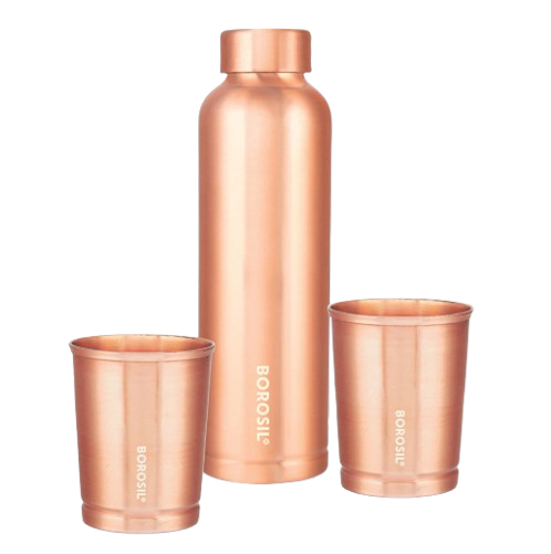 Bottle & Glass Set BOROSIL ECO Copper - 1 l