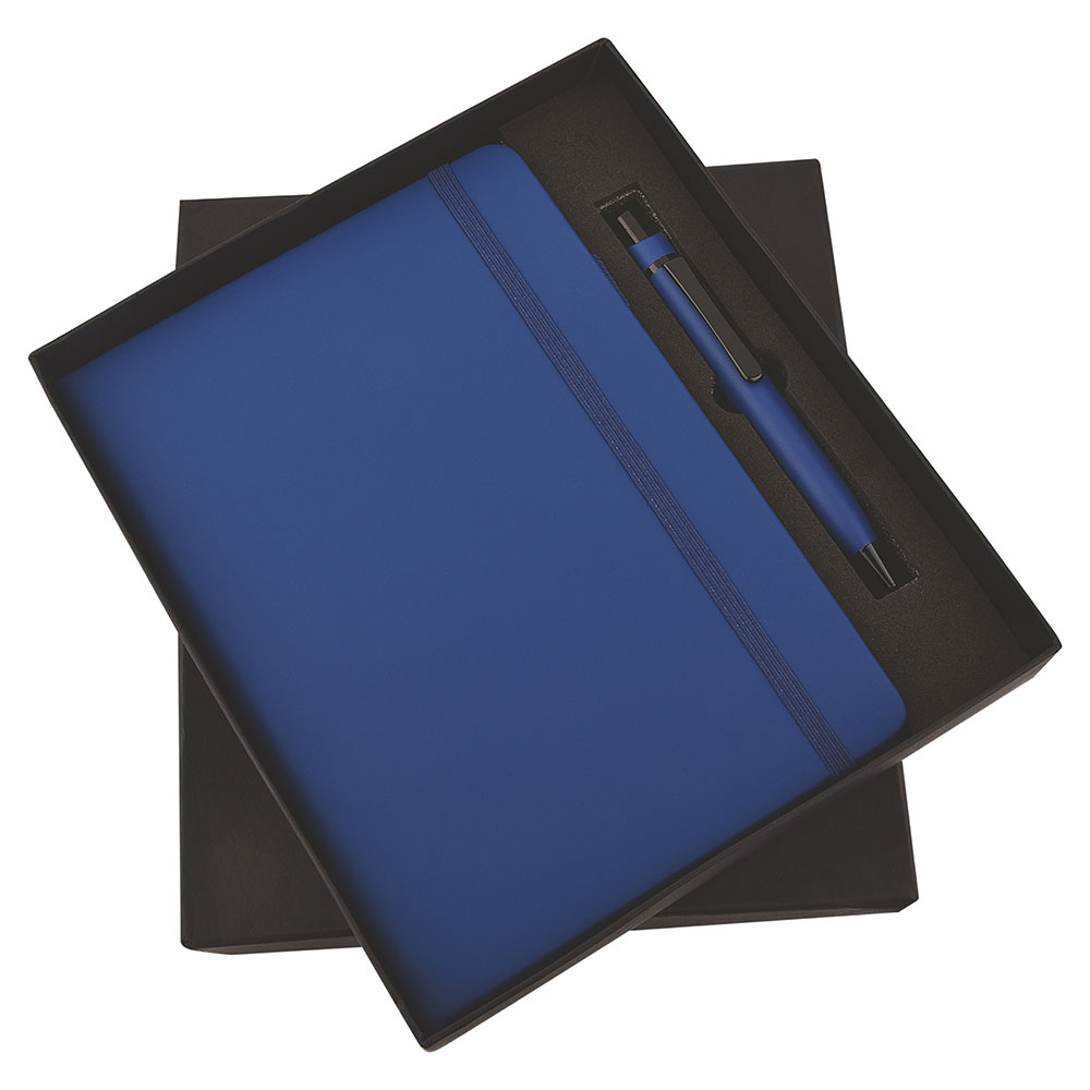 Gift Set WHITE LABEL Pen with Diary - Elastic