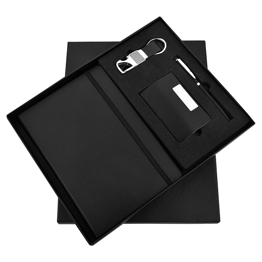 Gift Set WHITE LABEL Black Elastic Sr 159 - 4 in 1