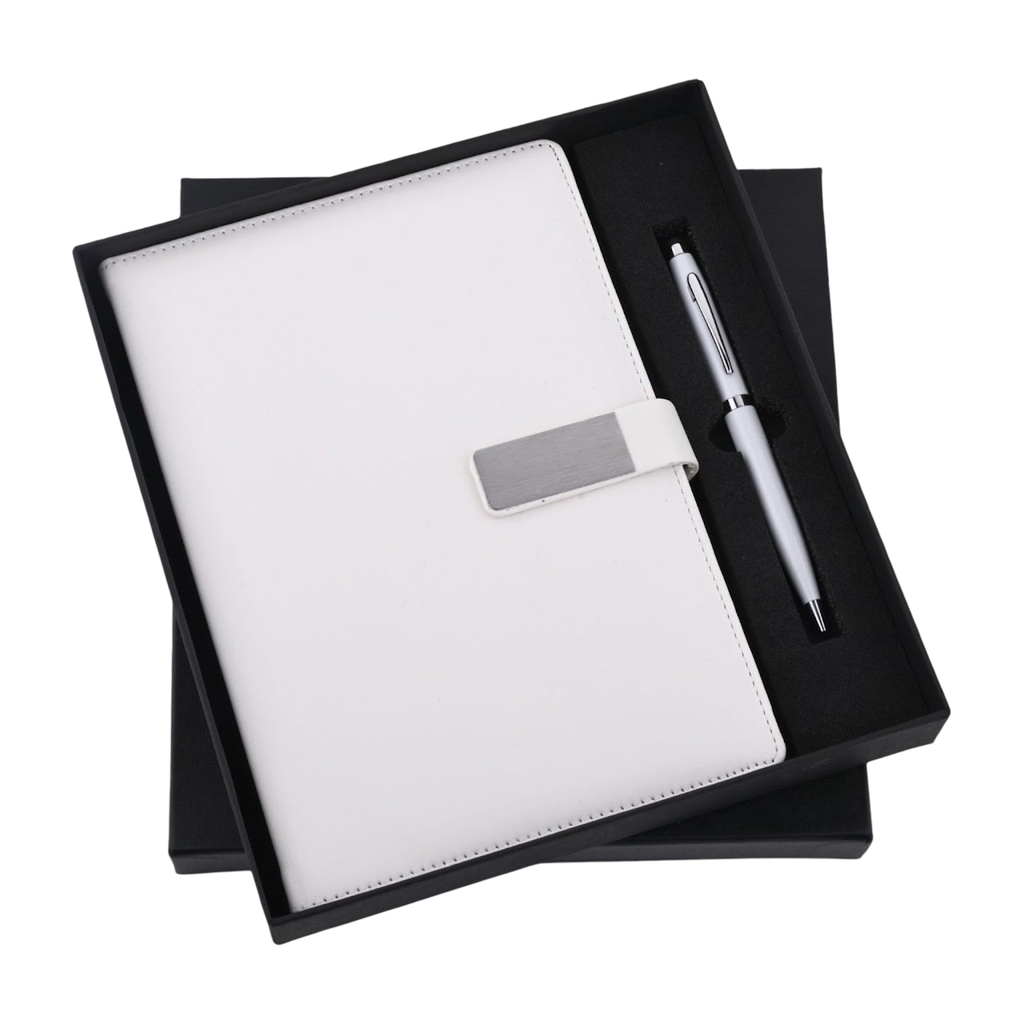 Gift Set WHITE LABEL Diary with Pen Sr 281 - 2 in 1