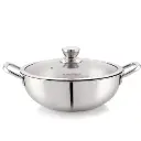 Kadai with Lid Glass Lid CELLO Tri-Ply Pro - 24 cm