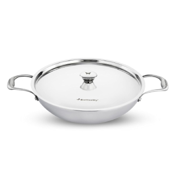 Kadai with Lid BUTTERFLY Tez Triply - 3.5 l