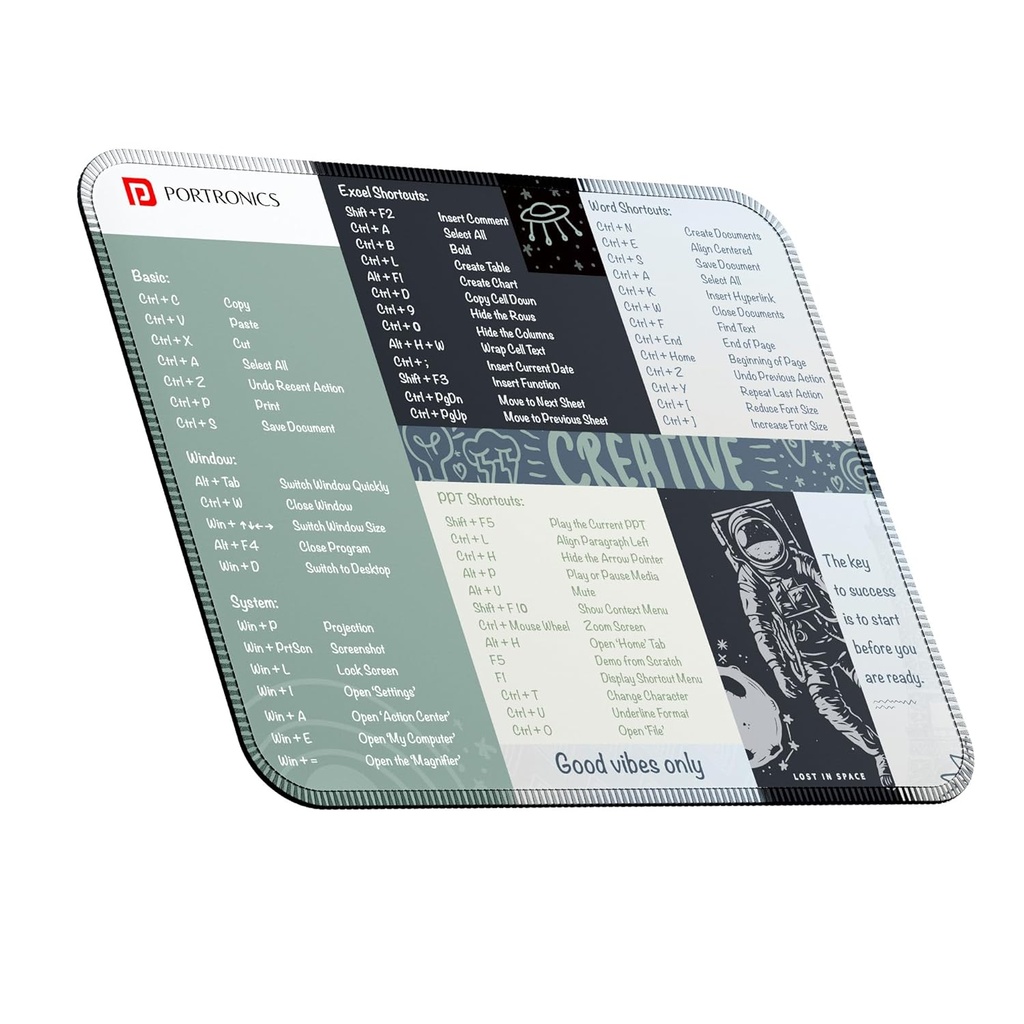 Mouse Mat PORTRONICS Comfipad 3 Square - Grey