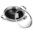 Kadai with Glass Lid MILTON ProCook Hexa Tech - 24 cm