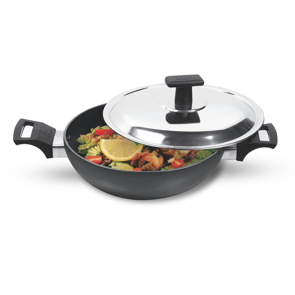 Kadai with Lid MILTON Pro Cook Hard Anodized - 3.3 l