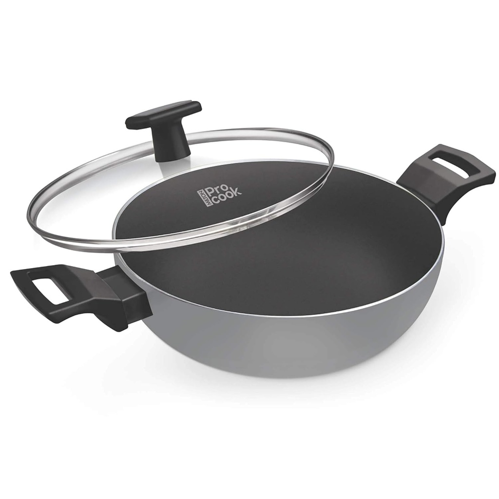 Kadai with Glass Lid MILTON Procook Blackpearl - 3.4 l