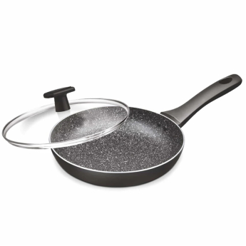 Fry Pan with Glass Lid MILTON Granito - 22 cm