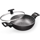 Kadai with Glass Lid MILTON Procook Granito - 28 cm