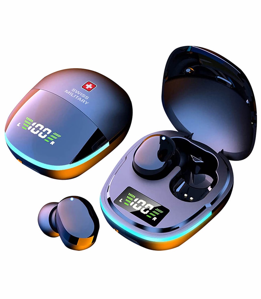 [HPH13] Earbuds SWISS MILITARY Oyster - 72 hr