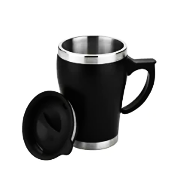 [Mug - 02] Coffee Mug WHITE LABEL with Handle & Lid - 350 ml