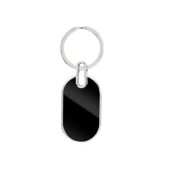 [KC 01] Keychain WHITE LABEL Black Mirror Finish KC 01