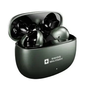 [POPPODSANC_VEB13_GRN_OS] Earbuds SWISS MILITARY Poppods - 60 hr