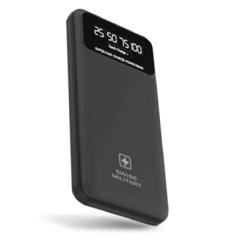 [ELECTRA20 VPB05 BLK 20000MAH] Power Bank SWISS MILITARY Electra 20K - 20000 mAh
