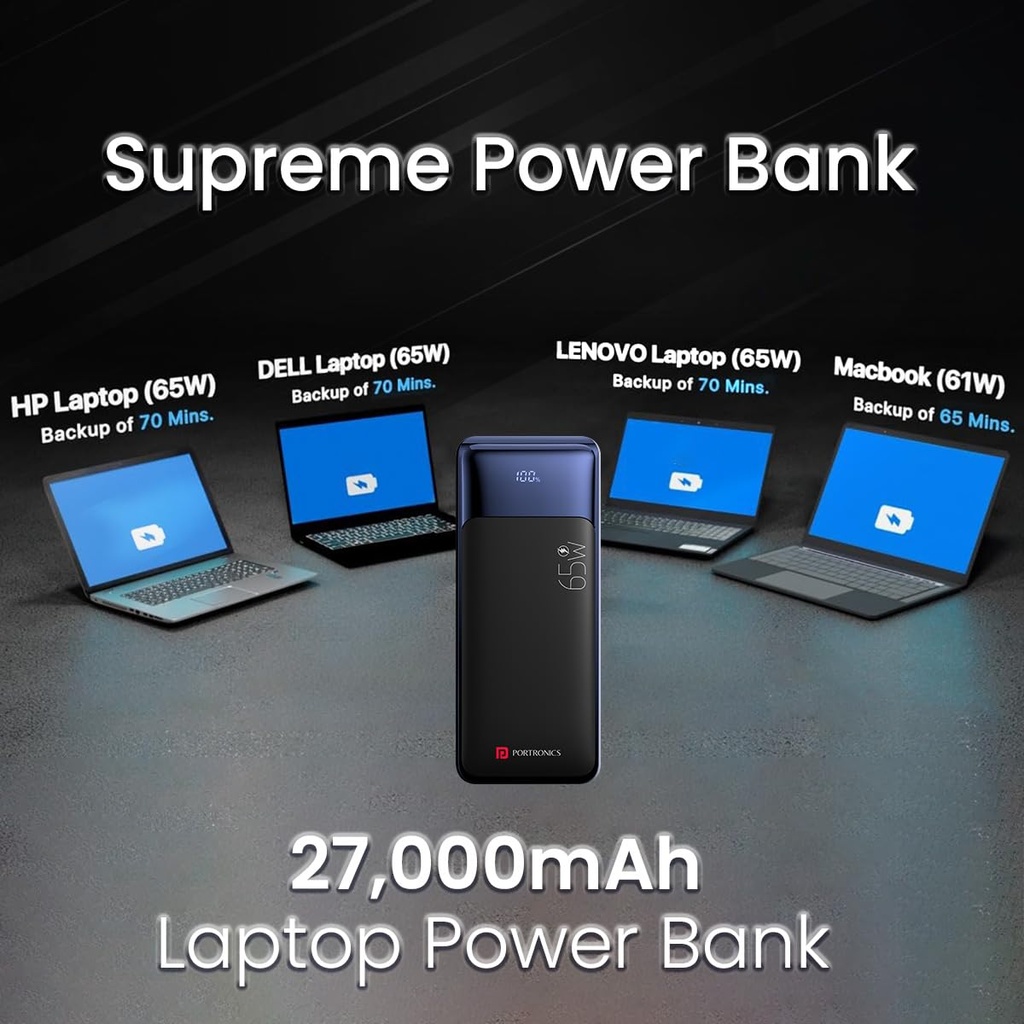[POR 2086] Power Bank PORTRONICS Ampbox 27K - 27000 mAh