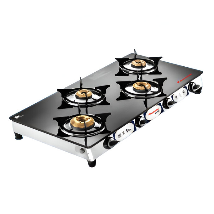 [BFLY ALPHA 4B] Gas Stove BUTTERFLY Alpha Glass Top - 4 Burner